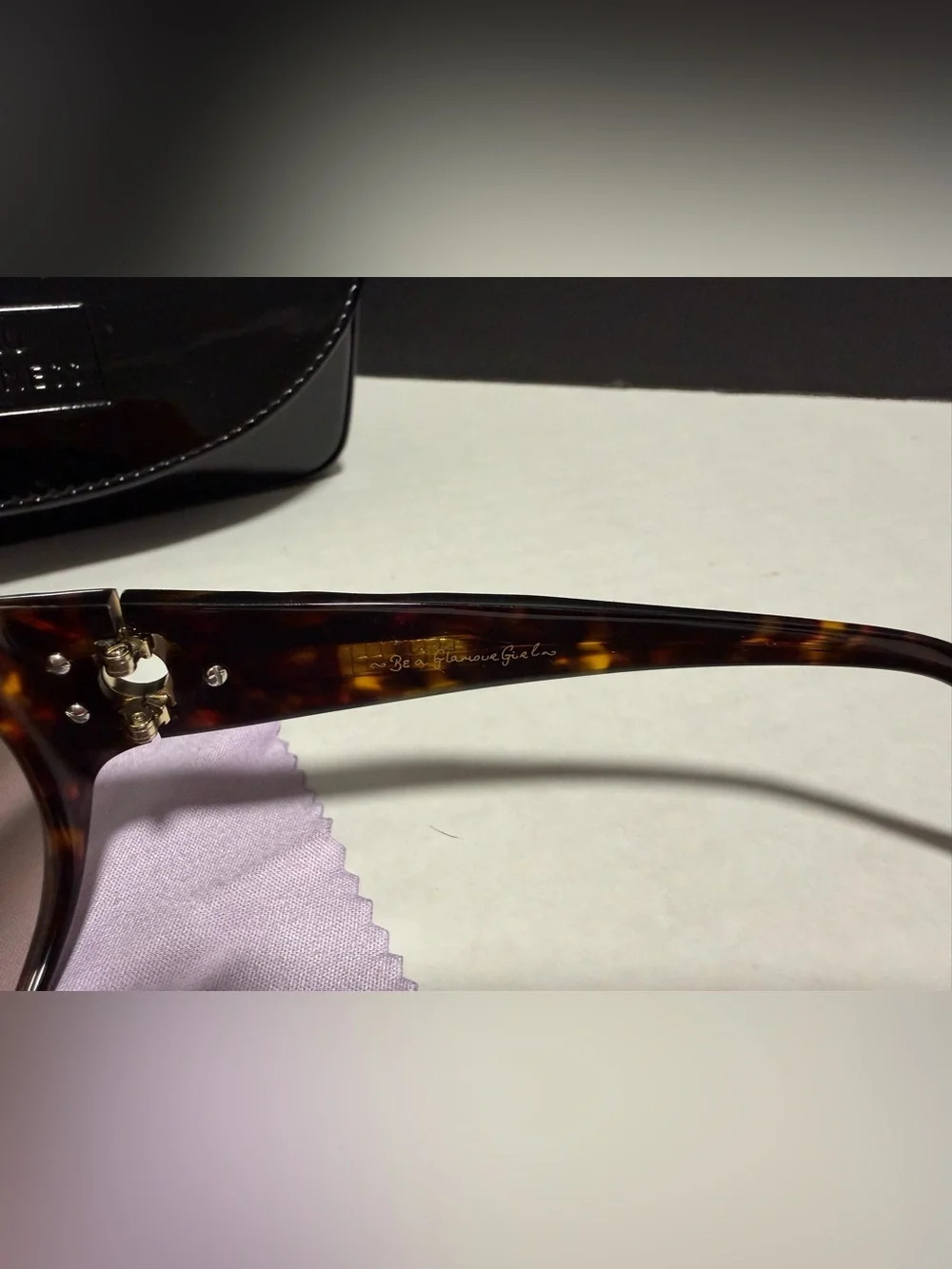 LuluGuinness Women's Tortoiseshell Cat-Eye Sunglasses with Brown Gradient Lenses